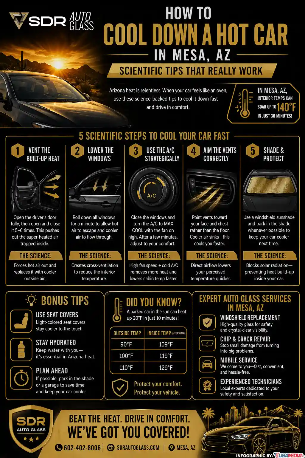 How to Cool Down a Hot Car in Mesa, AZ